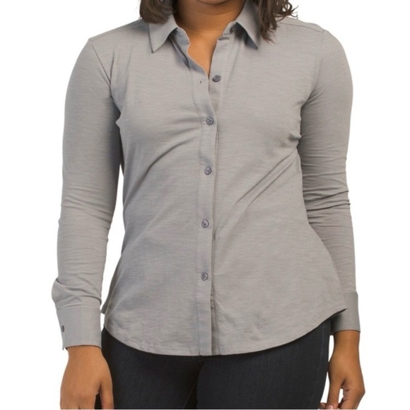 THEORY Riduro Button Down Top - Picture 4 of 5